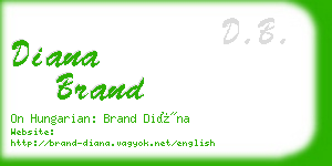 diana brand business card